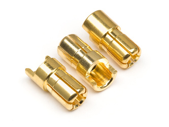 Male Gold Connectors (6.0Mm Dia) (3 Pcs) #101952