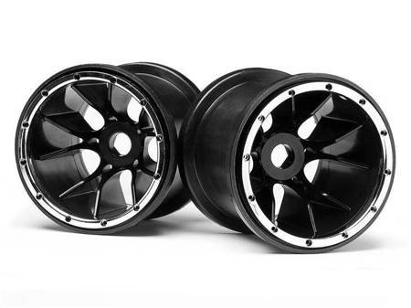 Black Wheels 2 Pcs (Blackout MT) #MV24105