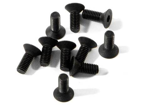 Flat Head Screw M3X8Mm (Hex Socket/10Pcs) #Z082