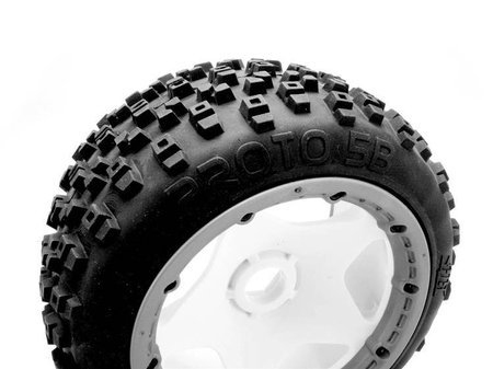 Proto Tire (White/Baja 5B/Rear/2Pcs) #67969