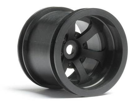 Scorch 6-Spoke Wheel Black (2.2In/55X50Mm/2Pcs) #3094